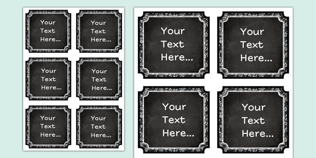 Chalkboard-Themed Editable Peg Labels - KS1 (teacher made)