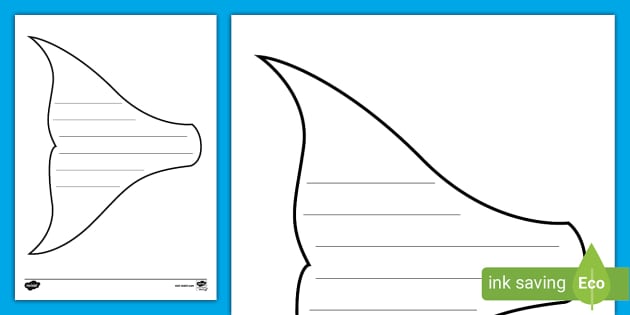 Fish Tail Writing Template (teacher made) - Twinkl
