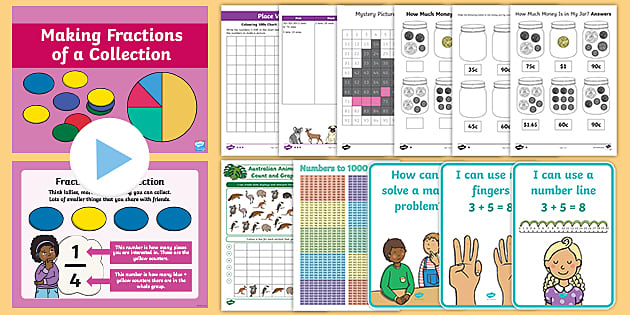 foundation year 2 maths worksheets free resource pack