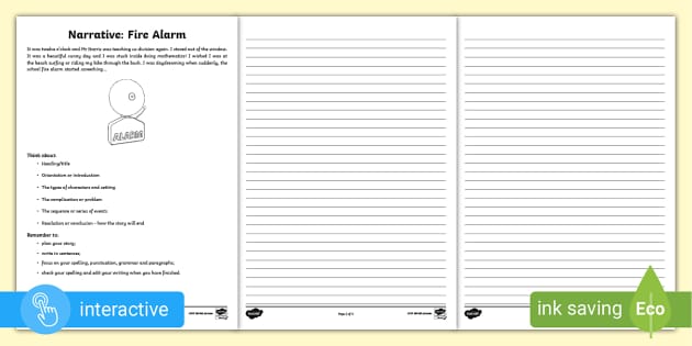 NAPLAN-Style English Tests -Set 4 Narrative Writing Activity