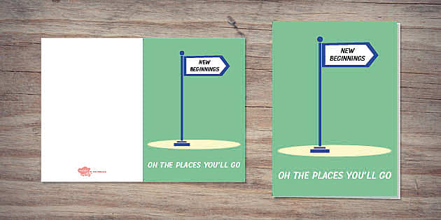 Oh The Places You'll Go Card | Twinkl Party (teacher made)