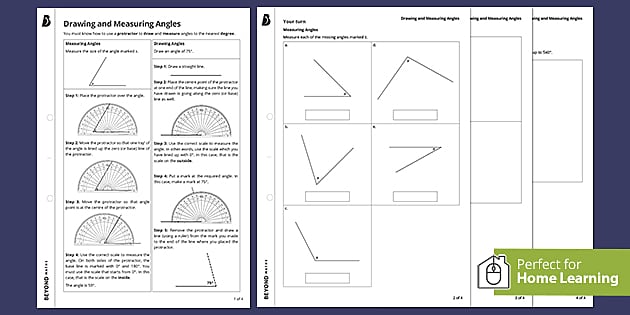 Drawing And Measuring Angles Home Learning