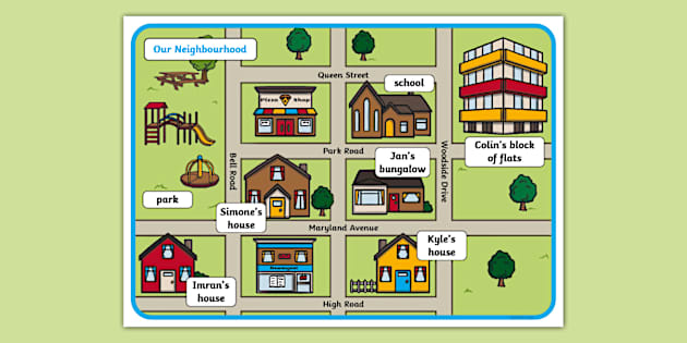 Small World Local Neighbourhood Map | Twinkl (teacher made)