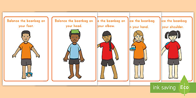 Beanbag Gross Motor Activity Cards (teacher made) - Twinkl