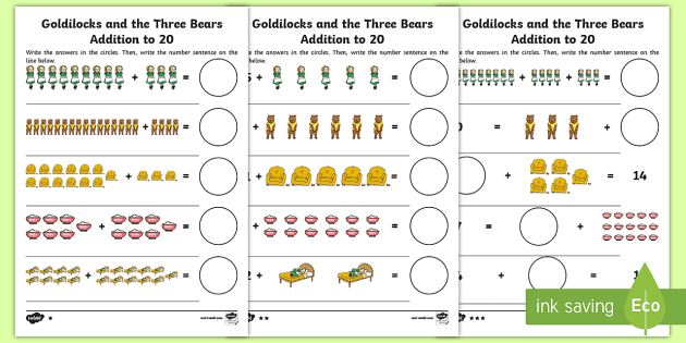 Goldilocks and the Three Bears Size Sorting Activity - story book