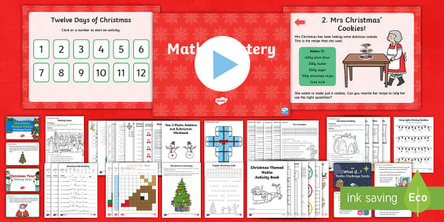 Christmas Maths Activities: Year 2 Christmas Maths Resource