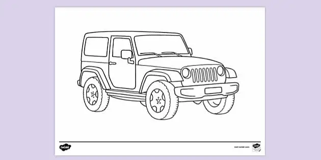 Free Army Jeep Colouring Page Colouring Sheets