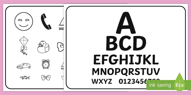 opticians eye test chart teacher made