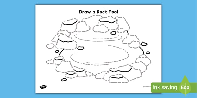 EYFS Draw A Rock Pool Pencil Control Activity
