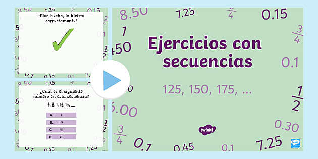 Presentación Ejercicios De Secuencias Twinkl 3107