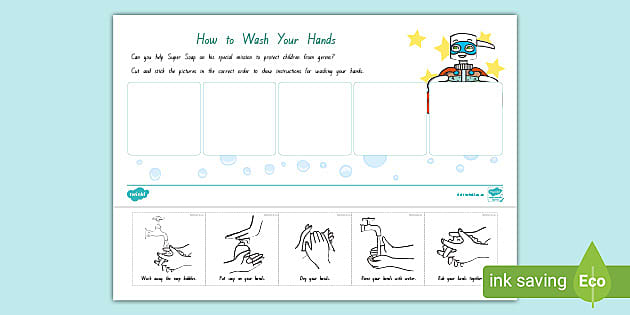 FREE! - Washing Your Hands Super Soap Sequencing Activity