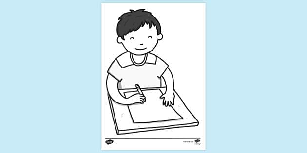 FREE! - Child Drawing Colouring Sheet | Colouring Sheets-saigonsouth.com.vn