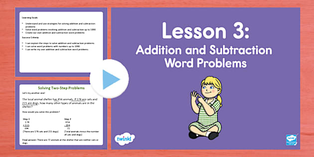 Grade 3 Addition and Subtraction PowerPoint Lesson 3