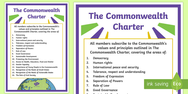 Charter Of The Commonwealth Poster - Twinkl