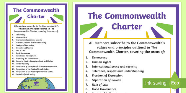 Charter Of The Commonwealth Poster Teacher Made