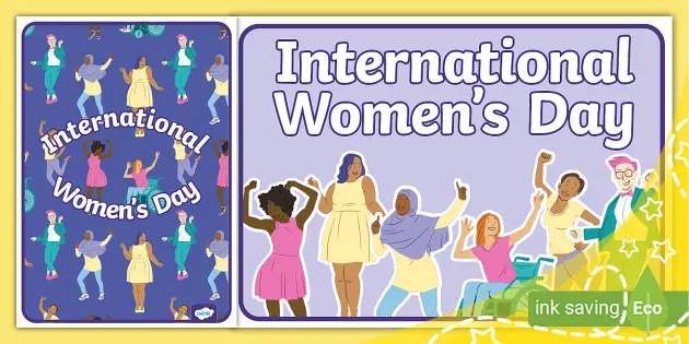 International Women's Day Word Cloud Display Poster - Twinkl