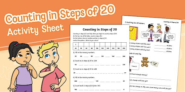 👉 Counting in Steps of 20 Activity Sheet