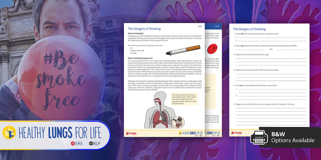 FREE! - KS3 Smoking Reading Comprehension (teacher Made)