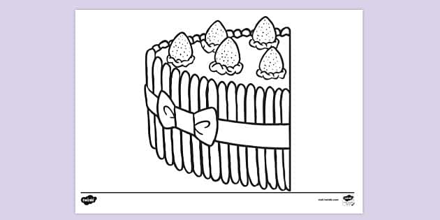 Coloring Pages | Printable Unicorn Cake Coloring Pages