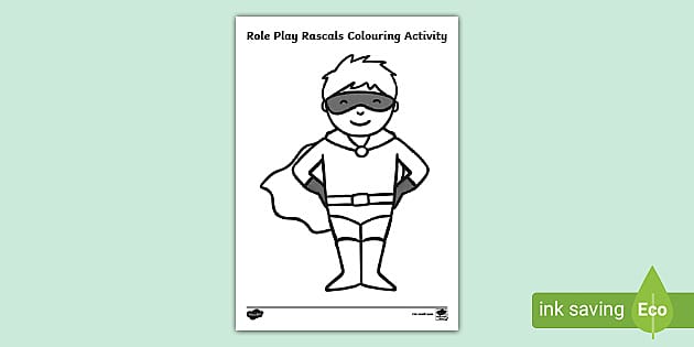Role Play Rascals Colouring Activity - Resource - Twinkl