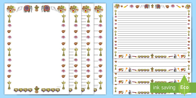 Diwali Themed Page Border Teacher Made