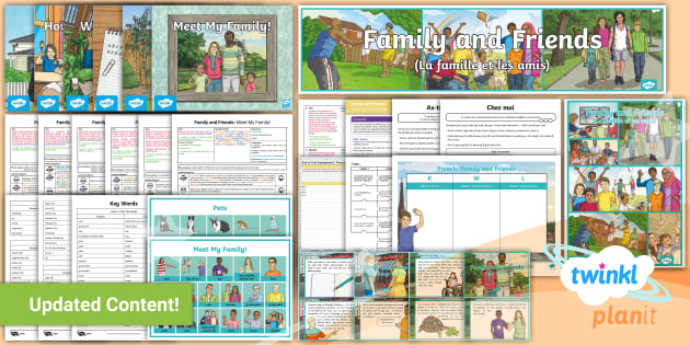 French: Family and Friends Year 3 Unit Pack - PlanIt - French Year 3 ...