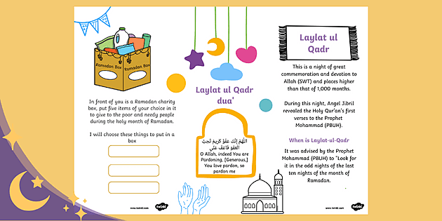 Laylat ul Qadr brochure (teacher made) - Twinkl