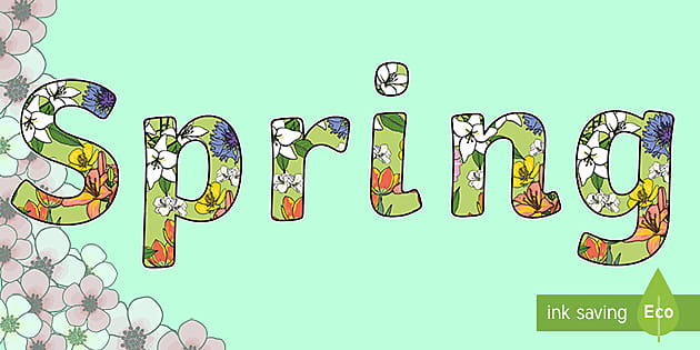 'Spring' Display Lettering