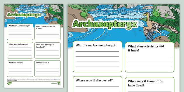 Archaeopteryx Fact File Template (Teacher-Made) - Twinkl