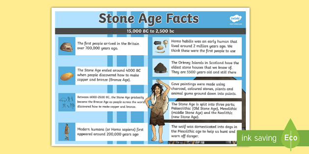 T2 H 4632 Stone Age Facts Poster Ver 2 