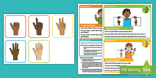 👉 Comparing Quantities To 5 Chilli Challenges: Comparing Fingers