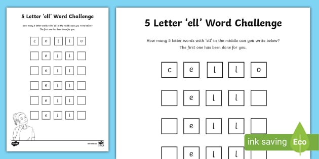 5 letter word with ell in the middle