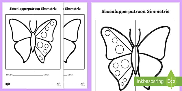 Skoenlapper Simmetrie Aktiwiteit Teacher Made Twinkl