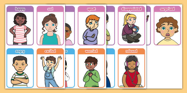 thumbnail image 2 of Feelings Flash Cards In English With Matching Bingo Game Cards In One... 2 of 9