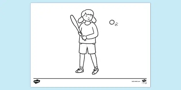Drawing bat and ball baseball sportive equipment Vector Image-saigonsouth.com.vn