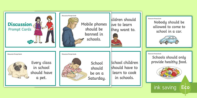 Discussion Prompt Cards Teacher Made Twinkl