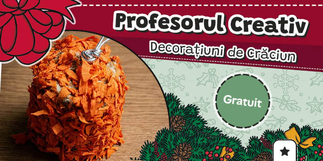 * NEW * Clopoțel pentru bradul de Crăciun – Profesorul creativ Decorațiuni de Crăciun