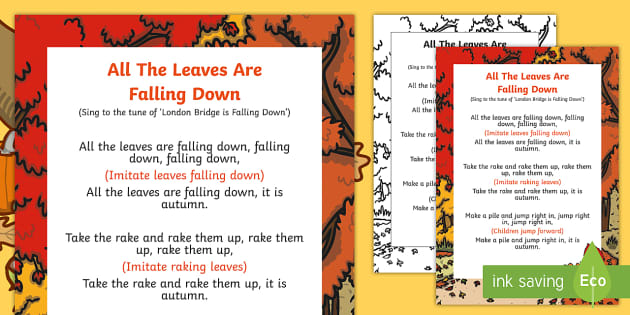 The Kiboomers Autumn Leaves Are Falling Down Lyrics All the Leaves are Falling Down - Autumn Song for Children