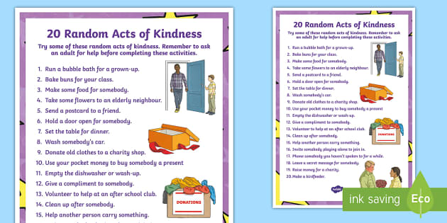 random acts of kindness posters