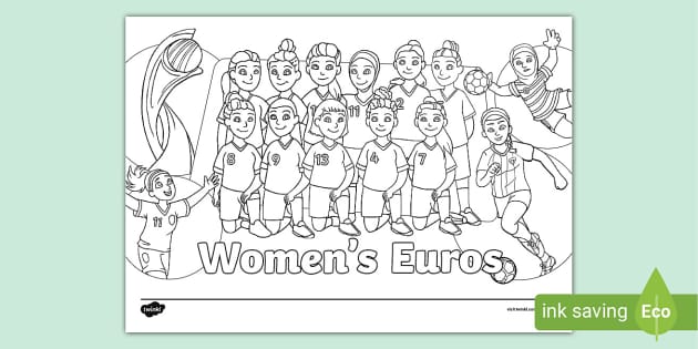 Women's Euro Colouring Pages (teacher made) - Twinkl