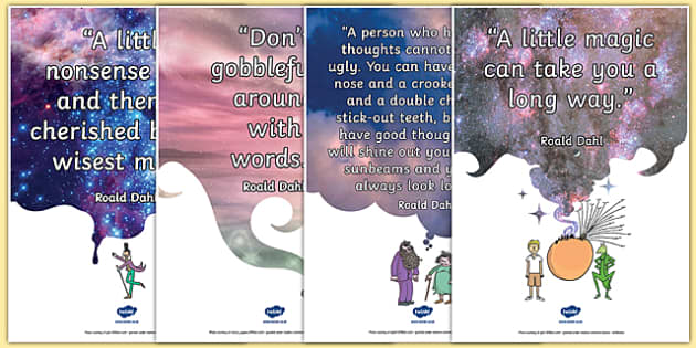Roald Dahl Quotes Display Posters - display posters, roald 
