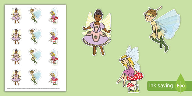 Small Fairy Cut-Outs (teacher made) - Twinkl