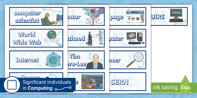 KS2 - Sir Tim Berners-Lee Word Cards (teacher Made) - Twinkl