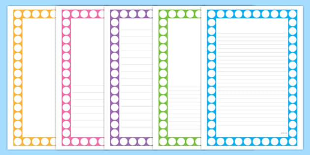 Number Shapes Page Borders - number shapes, page borders, page