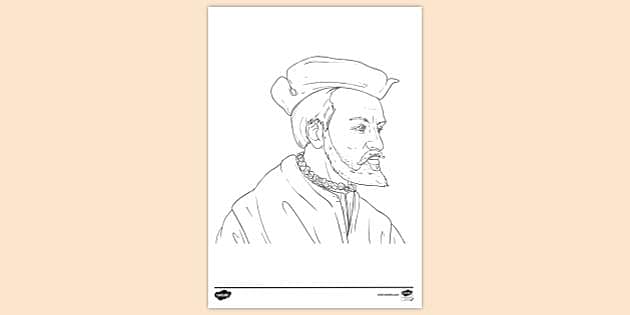 FREE Jaques Cartier Colouring Sheet teacher made