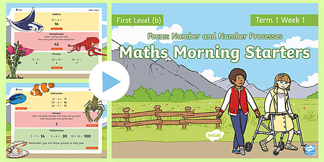 Maths Morning Starters First Level (b) Term 1 Week 1 PowerPoint