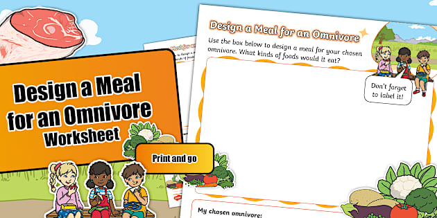 Design a Meal for an Omnivore - Worksheet (CAPS Aligned)