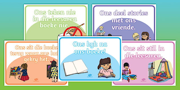 Leesarea Reëls Vertoon Plakkate Teacher Made Twinkl