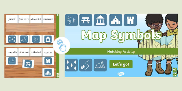 Map Symbols Interactive Matching Activity - Twinkl