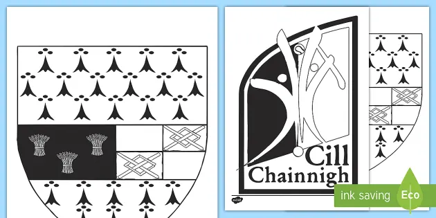 County Kilkenny Crest Colouring Pages Teacher Made